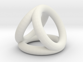 Scarf buckle triple ring with diameter 25mm in White Natural Versatile Plastic