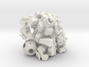 Orb Cube in White Natural Versatile Plastic