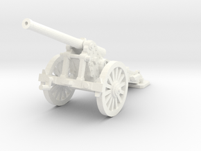 1/48 155mm DeBange cannon test in White Processed Versatile Plastic