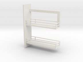 Press-type side basket cabinet in White Natural Versatile Plastic: Small