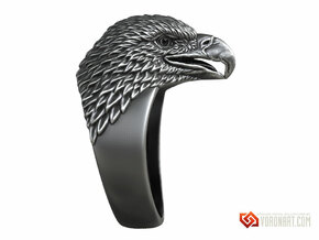 Eagle head ring bird jewelry in Natural Brass: 10 / 61.5