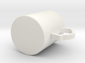 Mug in White Natural Versatile Plastic: Medium