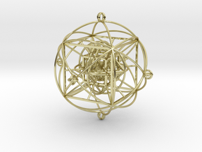 Unity Sphere (yin) in 18k Gold Plated Brass