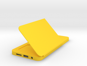 Card holder phone case in Yellow Processed Versatile Plastic