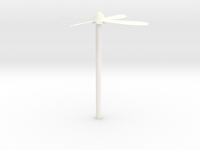 Four Leaf Bamboo Dragonfly in White Processed Versatile Plastic