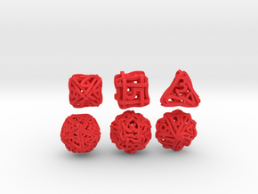 Loops Dice - Small in Red Processed Versatile Plastic