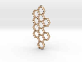 Honeycomb pendant in 14k Rose Gold Plated Brass