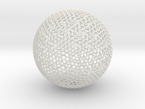 Goldberg Sphere in White Natural Versatile Plastic