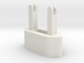 The Wrap - cable winder for Euro iPhone charger in White Natural Versatile Plastic