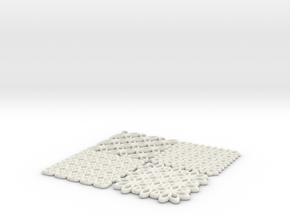 Torus Patterns in White Natural Versatile Plastic: Medium