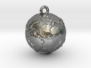hanging earth in Polished Silver