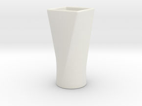 Twist Cup I in White Natural Versatile Plastic