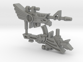 Battle Beast Eagle and Fish Guns (3mm, 4mm, 5mm) in Gray PA12: Small