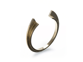 L Ring (slim) in Natural Brass: 7 / 54