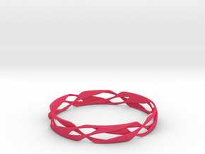 Stripes Bangle 2 in Pink Processed Versatile Plastic