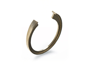 T Ring (slim) in Natural Brass: 7 / 54