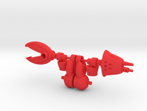 Crank Gouge Articulated Arms in Red Processed Versatile Plastic