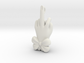 Cosplay Charm - Explicit Hand (style 3) in White Natural Versatile Plastic