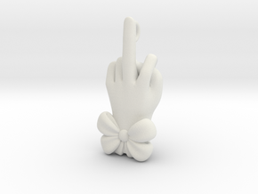 Cosplay Charm - Explicit Hand (style 1) in White Natural Versatile Plastic