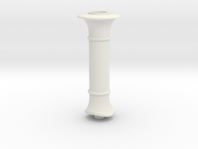 Jenny lind Chimney 7mm scale in White Natural Versatile Plastic