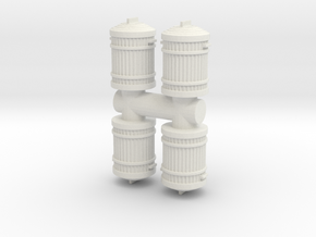Garbage Can (x4) 1/43 in White Natural Versatile Plastic