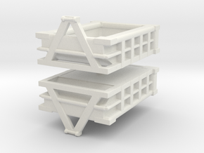 5Yd Construction Dumpster (x2) 1/120 in White Natural Versatile Plastic