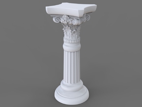 Greek Pillar in White Natural Versatile Plastic
