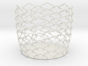 Basket 2 in White Natural Versatile Plastic