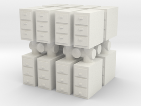 Office Cabinet (x16) 1/100 in White Natural Versatile Plastic