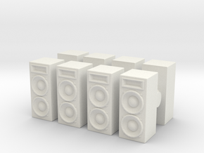 Stage Speaker (x8) 1/100 in White Natural Versatile Plastic