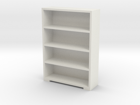 Bookshelf 1/24 in White Natural Versatile Plastic