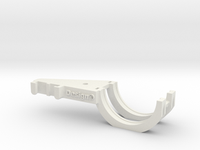 GoPro compatible bracket for Motorcyclefork part 2 in White Natural Versatile Plastic