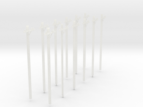 HO-Scale Power Poles in Tan Fine Detail Plastic
