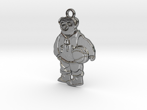FTP Bear Pendant Fck The Population Silver in Polished Silver