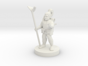 BEEF CAKE Kender Male Wizard in White Natural Versatile Plastic