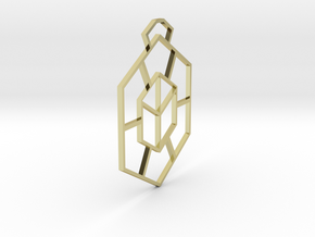 Square illusion in 18k Gold Plated Brass