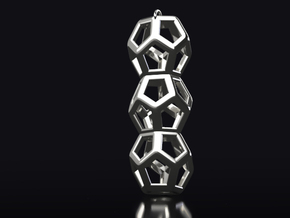 Dodeca - Tri Pendant in Polished Silver