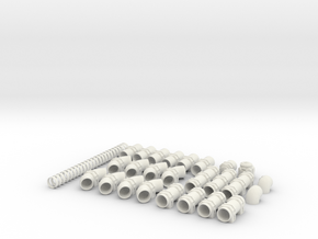 Fuel Pipe Set in White Natural Versatile Plastic