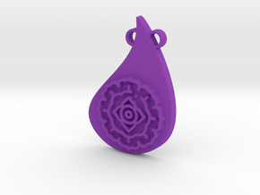 Mandala Pendant in Purple Processed Versatile Plastic