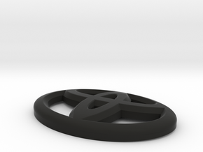Toyota steering wheel emblem blackout Overlay in Black Natural Versatile Plastic