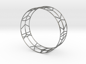 Bracelet Stripes geometric in Polished Silver