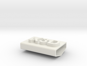 stamp x3D in White Natural Versatile Plastic