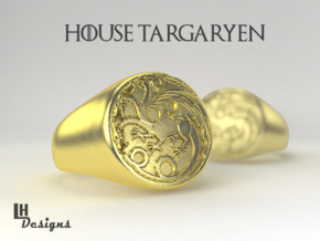 Size 12 Targaryen Ring in Natural Brass