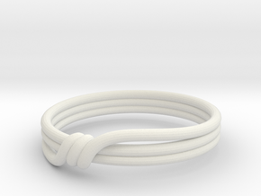 Twin Peaks wedding ring (plastic) in White Natural Versatile Plastic: 8 / 56.75