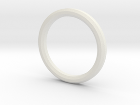Circle Pendant in White Natural Versatile Plastic