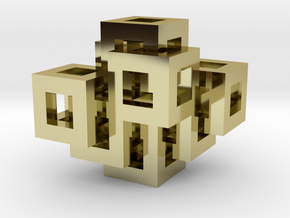 Cubic Stack in 18k Gold Plated Brass