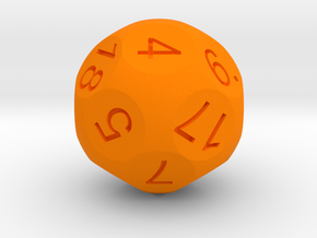 D18 Sphere Dice in Orange Processed Versatile Plastic