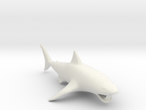 shark pendant in White Natural Versatile Plastic