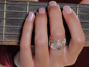 Musical Instruments ring in Polished Silver: 7 / 54