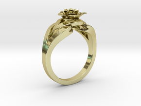 Flower Diamond Ring 203 (Contact to Add Stones) in 18K Yellow Gold